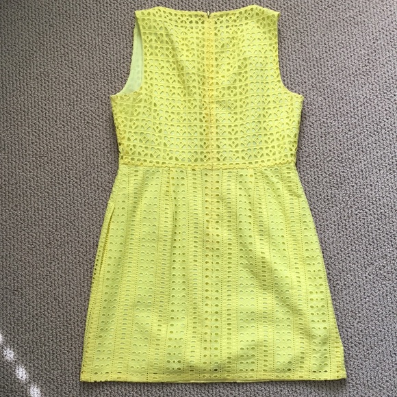 Madewell Petite Bright Yellow Eyelet Lace Dress - Picture 6 of 6